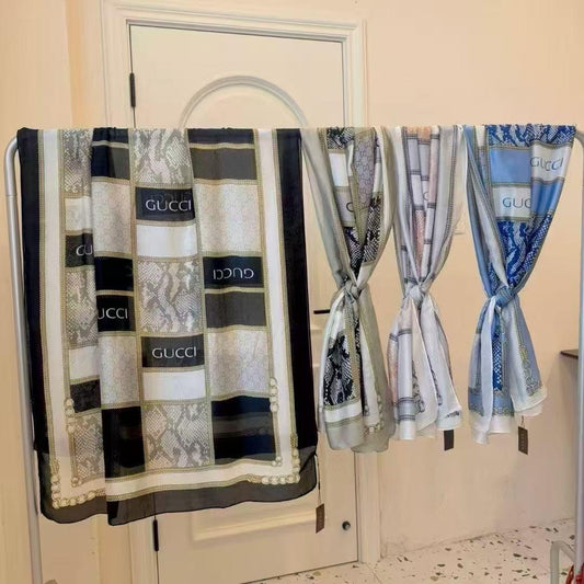 Luxury Gucci Brand silks scarf