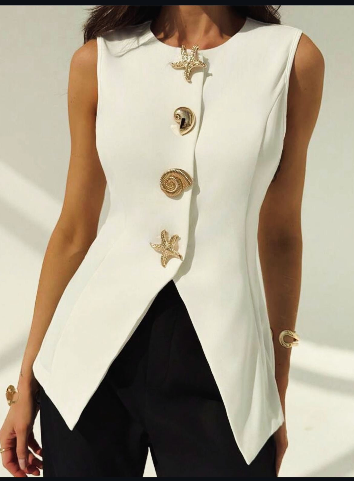 Seashell Luxe sculpted Top