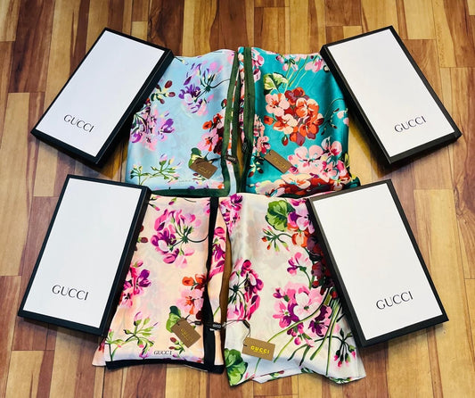 Luxury GC floral silk sacrf