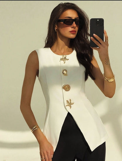 Seashell Luxe sculpted Top