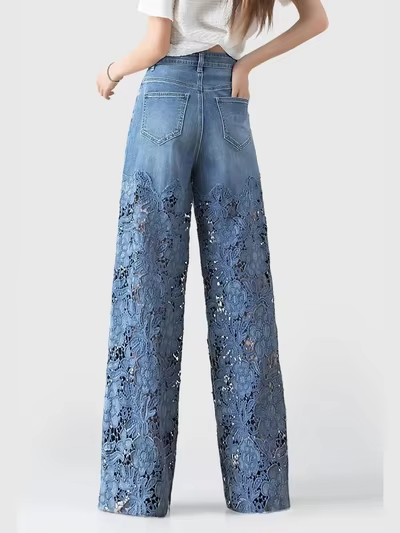 Blue Blossom Lace Jean's