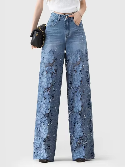 Blue Blossom Lace Jean's